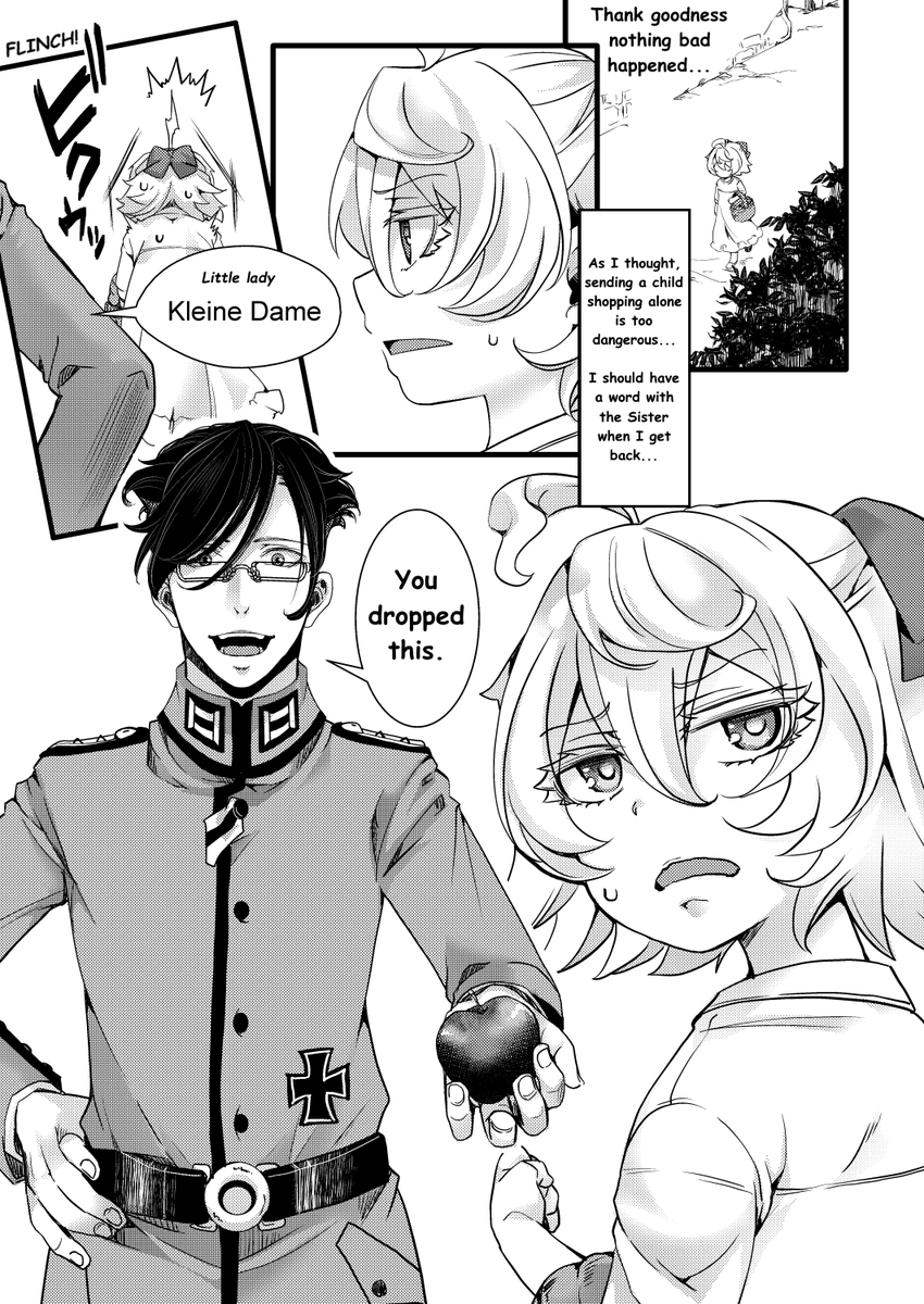 MrTeIevision's tweet photo. The Story of Tanya from the Orphanage and Young Captain Lehrgen (Episode 1)

Fan translation of @harunaa453991's Doujinshi ^^

#youjosenki #幼女戦記

Part 1 https://t.co/R9pg5ZjJOy