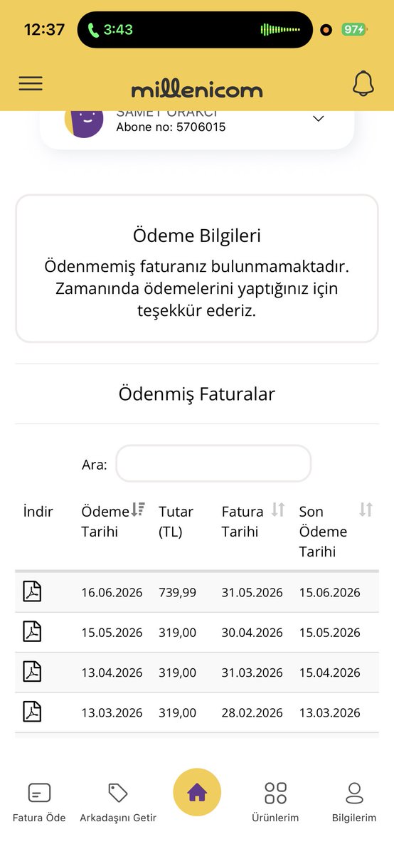 sametorakci's tweet photo. 3 gündür bulunduğum mahallede internet yok (Üsküdar Bahçelievler Mah.) ayrıca referans numaramla farklı müşteri yönlendirdiğim halde  faturam 319 tlden bir anda 739,99 TL’ye yükseltildi haberim yokken sebebi nedir? Türkiye’de tüketici olmak kadar başka zor bişey yok. @millenicom https://t.co/mqh3rVrJCt