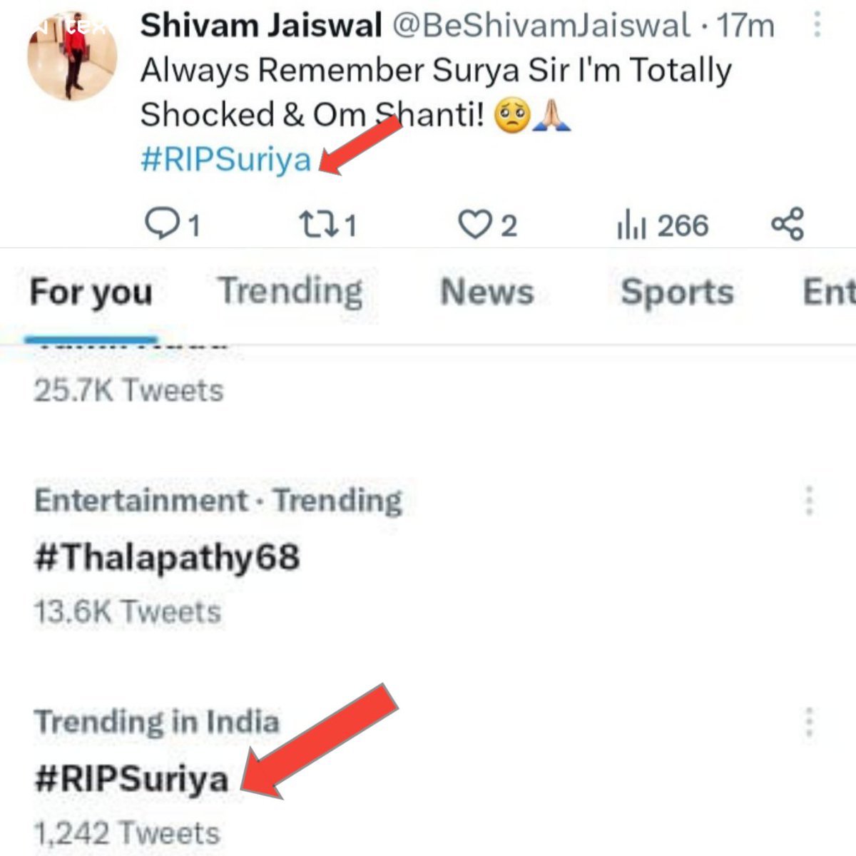 Mr_Jd_X's tweet photo. Waatha #RipSuriya 📈😭

Unmai Nu Nechi Orutha Suriya Ku Anjali Selithitu Irukaa 😭🐸

#Karuppu #JanaNayagan https://t.co/LH6bOoVBoj