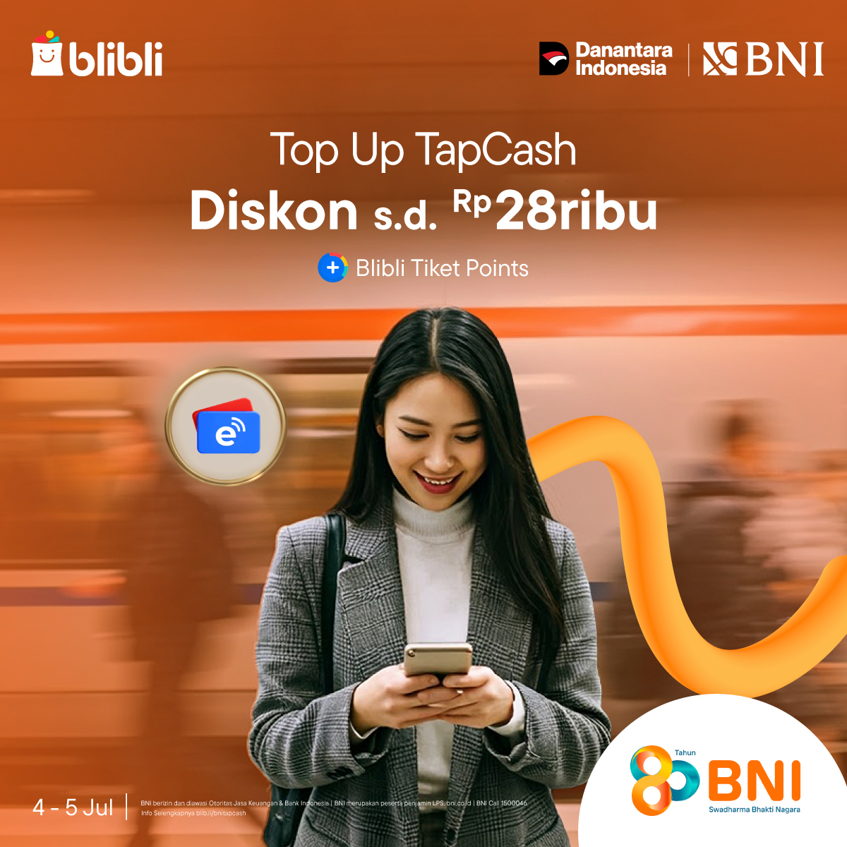 bliblidotcom's tweet photo. Mau pilih kulineran atau thrifting di Blok M, pastiin kartu elektronik kamu udah terisi biar naik transum lebih sat-set! ππ³π¨ Top Up TapCash BNI biar mobilitas harian makin praktis https://t.co/gET3Hgs3w1 #NoBlaBlaDiBlibli #CekDuluDiBlibli #DIGIx https://t.co/Fba1739mAf
