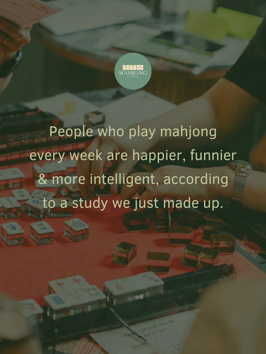 BlrLounge97888's tweet photo. Scientifically... not proven. Personally... highly recommended.
#MahjongLounge #MahjongBangalore #MahjongKoramangala #LearnMahjong #MahjongClasses #MahjongCommunity #ThingsToDoInBangalore #BoardGamesBangalore #StrategyGames #SocialGames #WeekendInBangalore #MahjongIndia https://t.co/0yPIcT8nHH