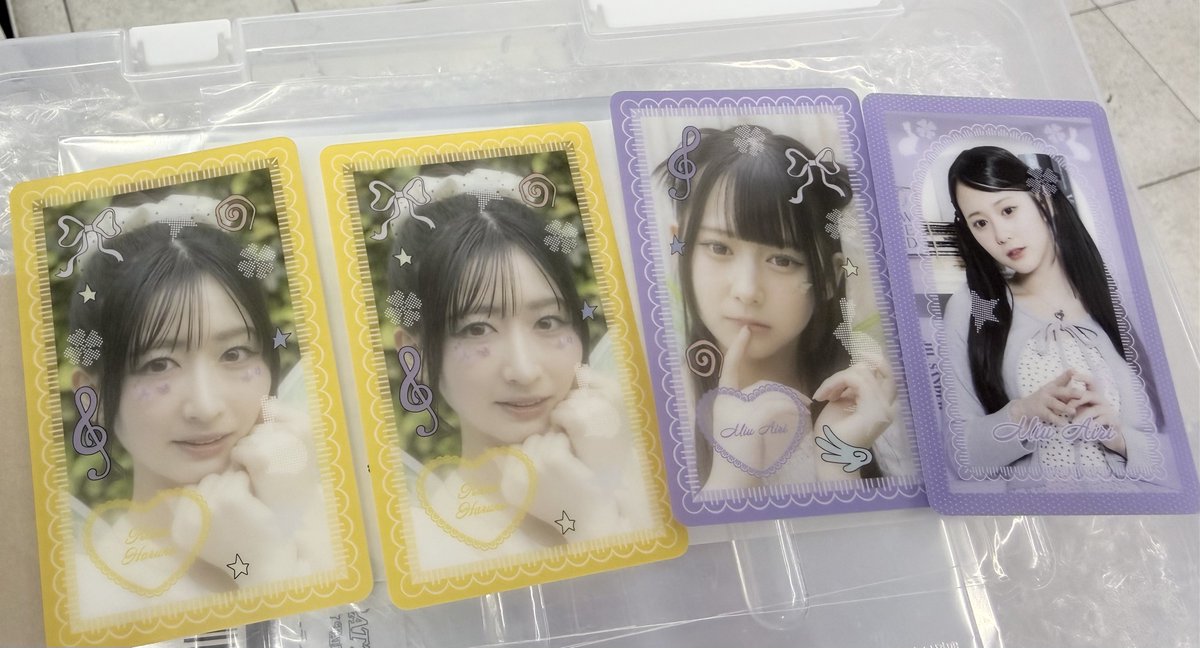saki_syachi's tweet photo. 【交換】
ばってん少女隊　ばっしょー　
S-PICK CAFE  コラボカフェ
クリアトレカ

求　上田理子
譲　春乃きいな、逢里みう

明日11周年ライブで交換希望です！ https://t.co/2LZceP0aBZ