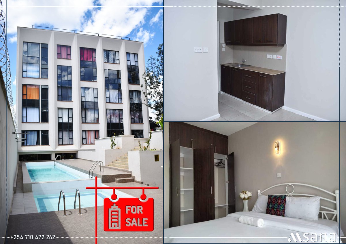 archdanieltoo's tweet photo. FOR SALE (With a Tenant) 1 BR 37m2.
Selling Price - KES. 3.6M. 
Rent - KES. 20,500.
Amenities: Pool, Children's Play Area, Relaxation Deck, Ample Parking. 
Location: Thorn Tree Road. Laiserhill . Rongai
Call - 0710 472 262

AFCON #VictimsCompensation Happy Sabbath Boma Yangu https://t.co/wXcmuj6zjB