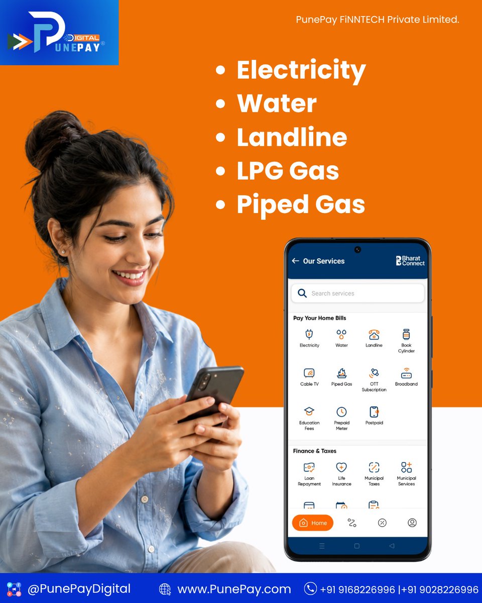 PunePayDigital's tweet photo. Pay all your household bills from one trusted platform.
📲 𝐖𝐡𝐚𝐭𝐬𝐀𝐩𝐩 𝐁𝐮𝐬𝐢𝐧𝐞𝐬𝐬 : https://t.co/VSIxOxKEmx
📲 𝐖𝐡𝐚𝐭𝐬𝐀𝐩𝐩 𝐍𝐮𝐦𝐛𝐞𝐫 : https://t.co/CdOpMTi9IS
#UtilityPayments #DigitalPayments #PunePayDigital #Broadband #OTT #ElectricityBill #SmartLife https://t.co/hkxKWJIyqP