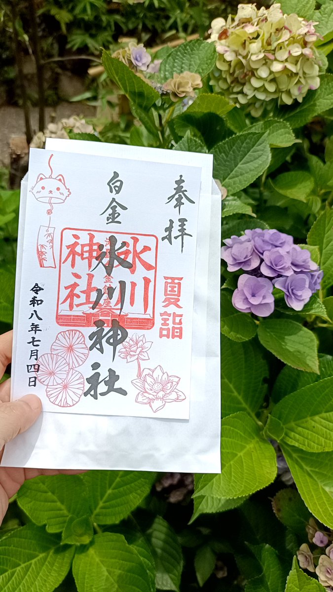 nekosuke_333's tweet photo. 朝は御朱印いただきに。行列でした。
#猫の御朱印 #白金氷川神社 https://t.co/CV1cYywRoD