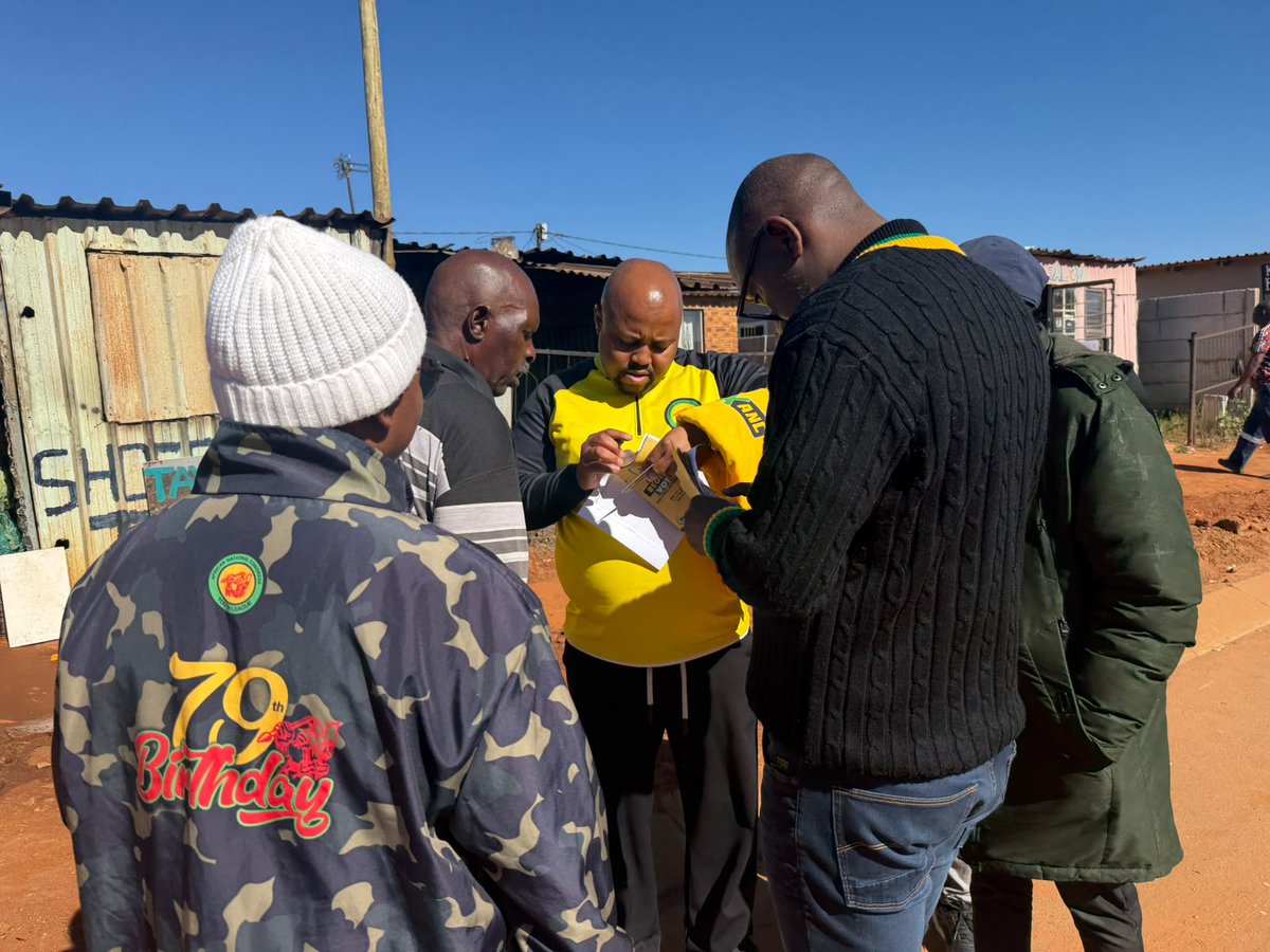 ANCYLhq's tweet photo. Yesterday, ANCYL NEC Member Cde Katlego Mankanku joined by the ANCYL Gauteng Provincial Secretary, Cde Mpume Sangweni, led a successful door-to-door and online voter registration high-visibility campaign in Ward 68, Ekurhuleni Region.

The campaign focused on engaging directly with communities, encouraging eligible residents to register to vote online, renew their membership and strengthen the organisation's presence on the ground. Through meaningful interactions with community members, the leadership reaffirmed the ANCYL's commitment to building a vibrant, active, and people-centred movement.

#ANCYLAtWork
