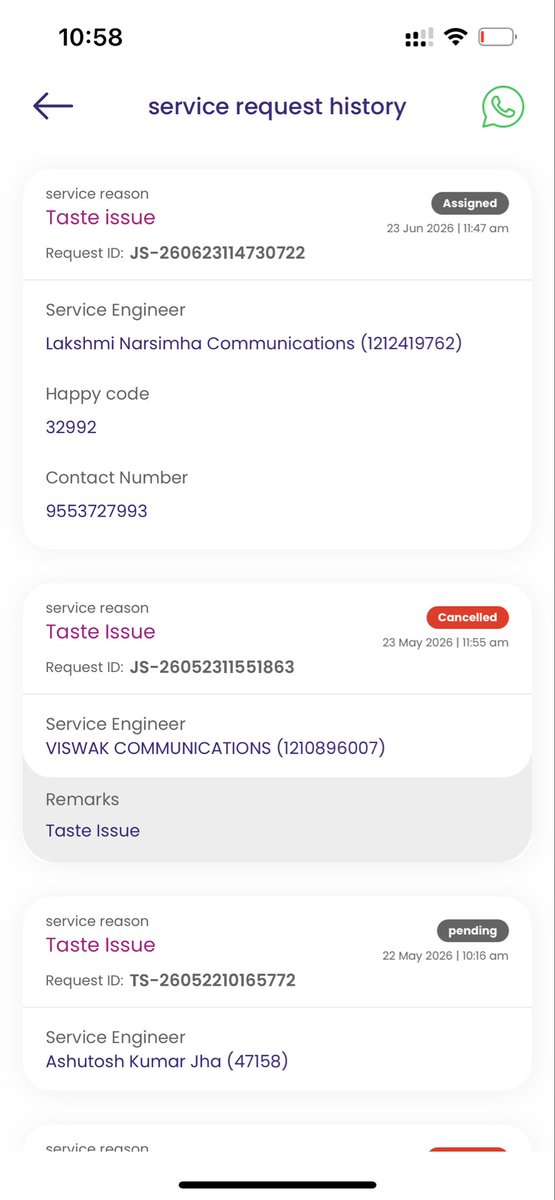 lahari94's tweet photo. Very bad service from the team from past one month we raised the request but none of them visited us &amp; disha aripith from the customer care service they asked us to cancel the subscription. We are buying the drinking water from outside @Livpure_India @LivpureSmart https://t.co/21CGjAWr5T