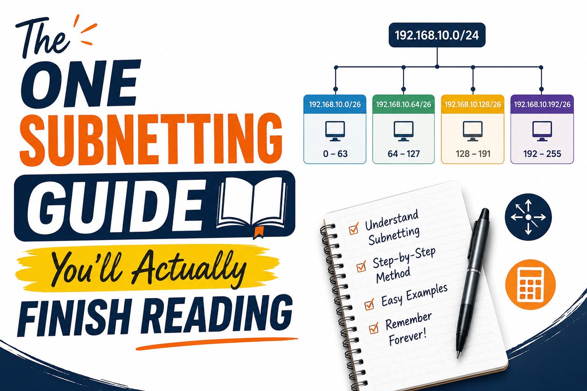 networkbulls's tweet photo. Whether you're just starting your networking journey or preparing for your next certification, this guide will help you build a solid foundation.
📖 blog: https://t.co/ttXMyKA7Pd
#NetworkBulls #Subnetting #CCNA #NetworkEngineer #ITNetworking #CCNATraining #CiscoTraining https://t.co/dzR0uW9ah2