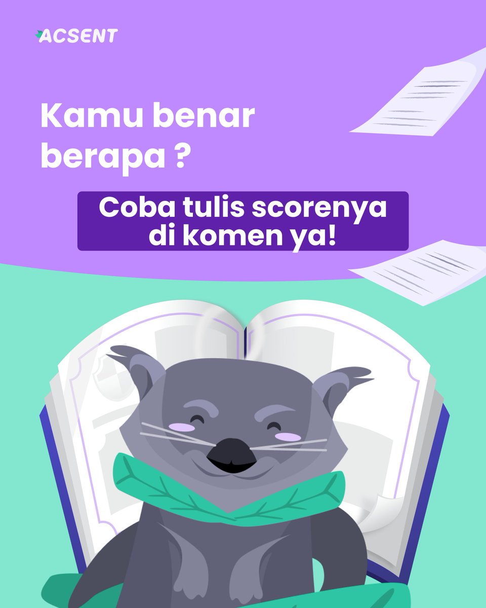 acsent_ai's tweet photo. No overthinking.
Trust your vocab instinct — or at least pretend confidently 🤓

Drop your answer in the comments ya!👇

#ieltsvocab #belajarbahasainggris #belajarielts #ieltsindonesia #ieltsprep https://t.co/wAg6lMRHh7