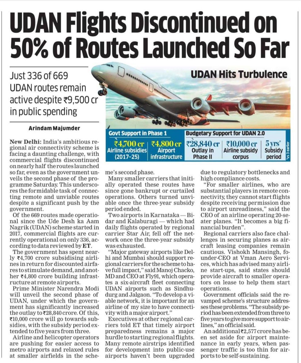 SushantSin's tweet photo. But Modi got his photo plastered at so many places. That was the aim, as everyone knew that once the subsidy was over, the flights would stop. https://t.co/uX3EPn8L0a