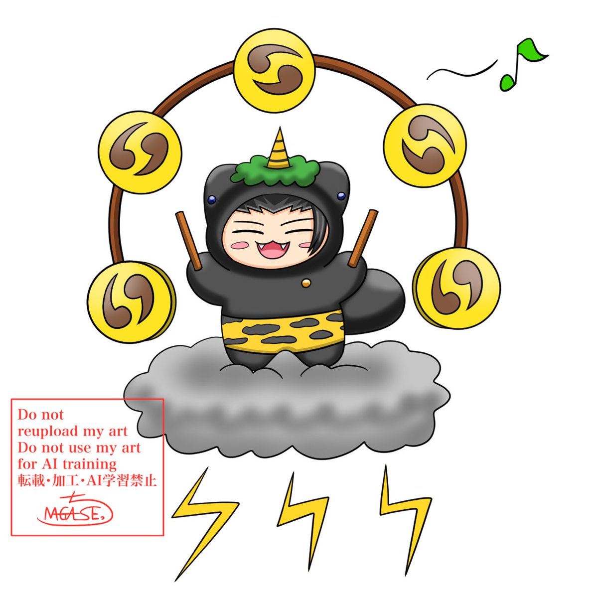 arasick0214's tweet photo. ゲリラ雷雨の妖精・ちみ夏ちゃん⚡️
#うちのちみけも #絵描きさんと繋がりたい https://t.co/b0WV1Afm9U