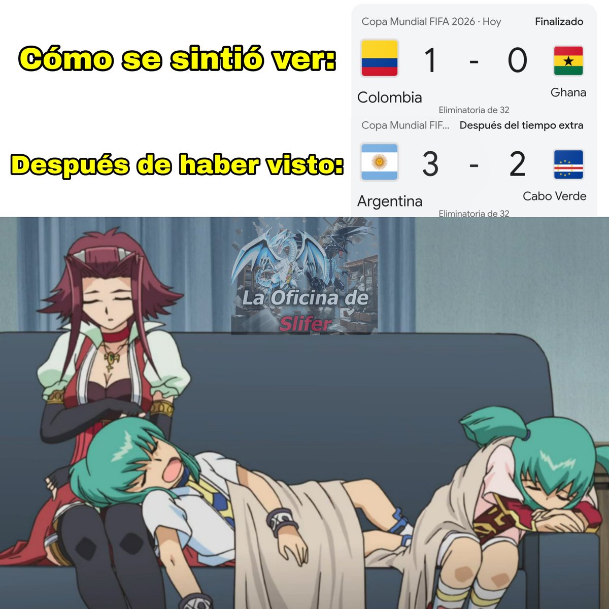 Slifer_Office's tweet photo. Nada contra Colombia, solo que el partido me resultó aburrido 🥱 https://t.co/20nQ97Cuaz