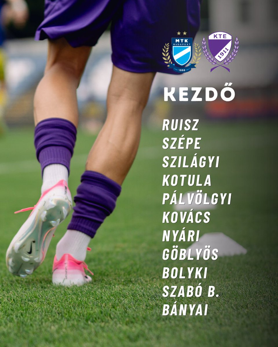 KecskemetiTE's tweet photo. Így kezdünk az MTK elleni edzőmeccsen 🟣⚪ #hajrakte #kte https://t.co/UCrajPz4U5