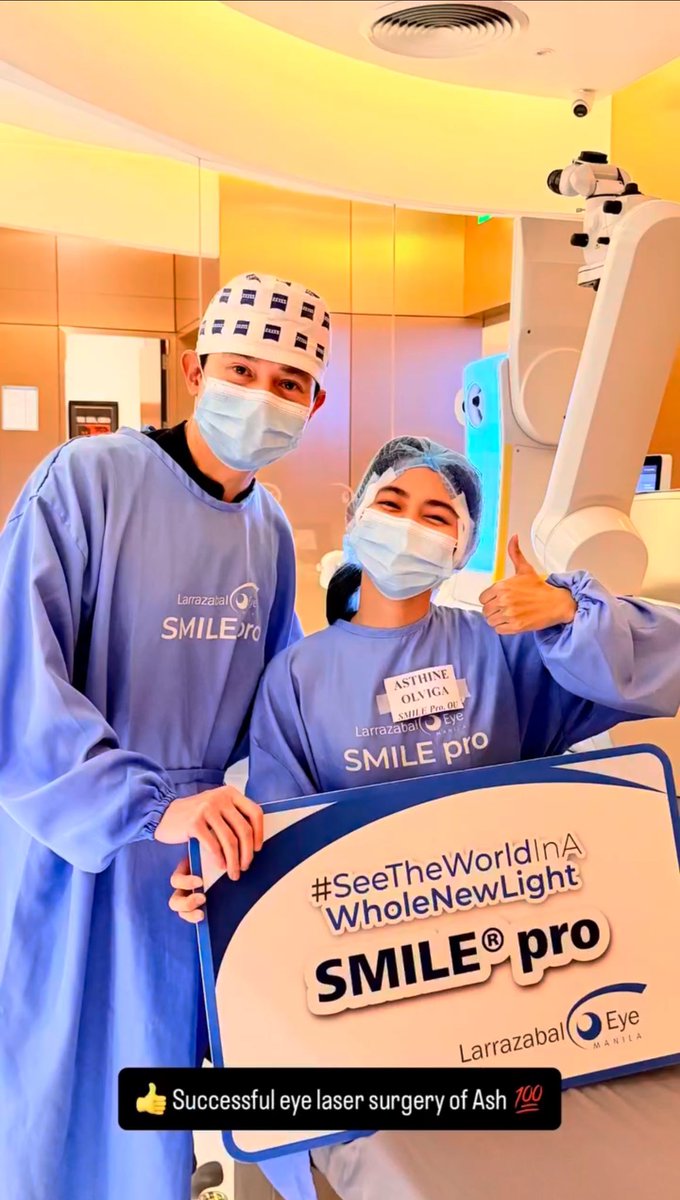 honeybunchAshy's tweet photo. Ashtine’s successful eye laser surgery. ✨👀👁️ SMILE Pro at Larrazabal Eye 💙

#AshtineOlviga | Ashtine Olviga ✨ https://t.co/MULFyDhgmW
