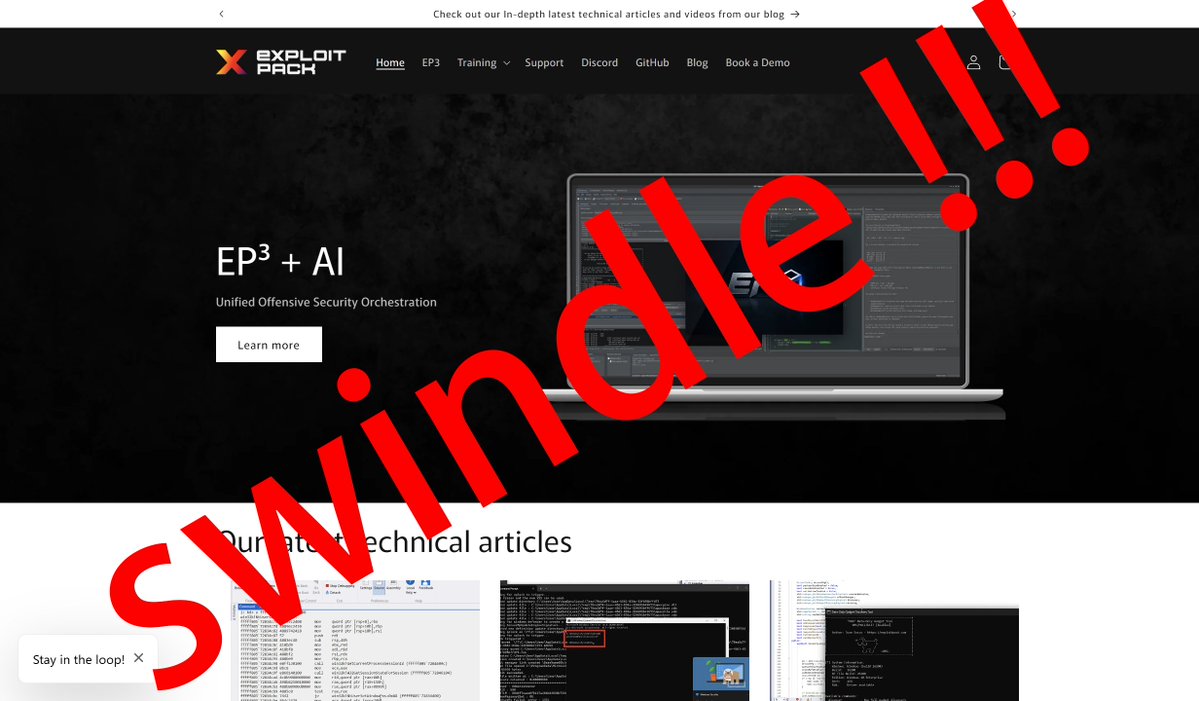 redklxcf's tweet photo. WARNING: https://t.co/f4RwF3L6FK is running a "Lifetime License" bait-and-switch scam (Retroactive VOF trap) If you are considering buying tools from Exploit Pack (https://t.co/xX3bS84fFm) or Control Pack, STAY AWAY. They are running a textbook bait-and-switch operation. https://t.co/ahbqFcLKRv