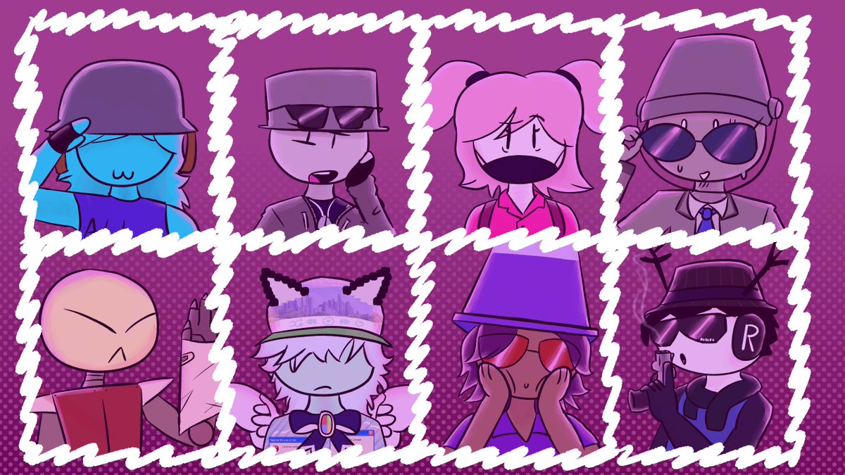rblx_fnc's tweet photo. EL BANNER DE Fn'C CON LOS 8 SURVIVORS DE LA ALPHA, DIOS SANTO QUE JODIDO PEAK.

Ally, Mr. Simpático, Mai*, AdBonnie20, Nyx3, DEEZZ, EmilyMT y Normal.

Dibujado por @SillyStink1 https://t.co/DZQK8cFL1S