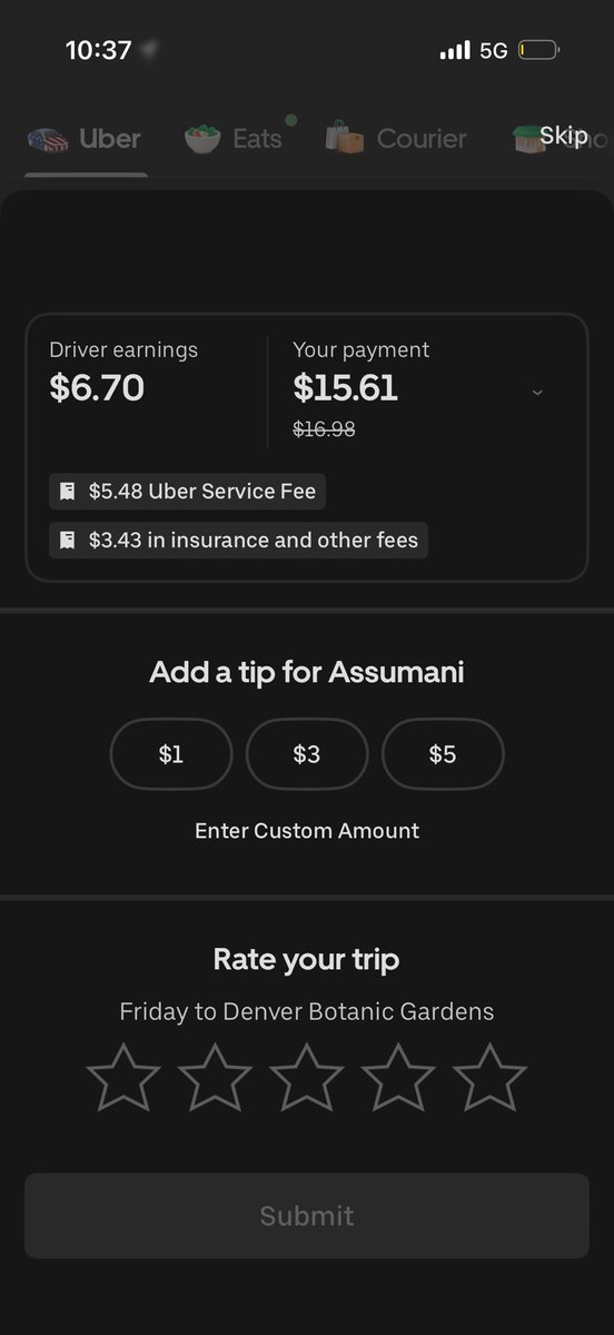 big_duca's tweet photo. Showing me how much you fuck your drivers does not make me want to tip more @Uber. https://t.co/sWVlbOk0ki
