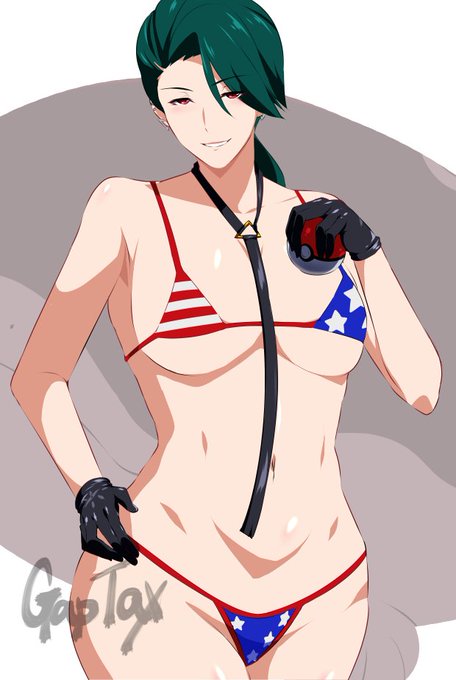 なんか星条旗ビキニ描いたっけ……と思ったらチリちゃんおりました