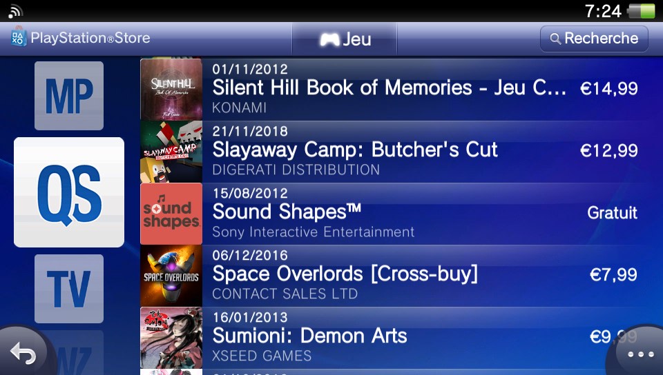 PlaneteVITA's tweet photo. Le PlayStation Store de la #PSVita est dans un état pitoyable : la recherche textuelle ne fonctionne plus depuis de nombreux mois, et de nombreux jeux et DLC sont introuvables depuis les rubriques 😒

Deux exemples ici avec Persona et Soul Sacrifice. ⤵️ https://t.co/fablS4usb3