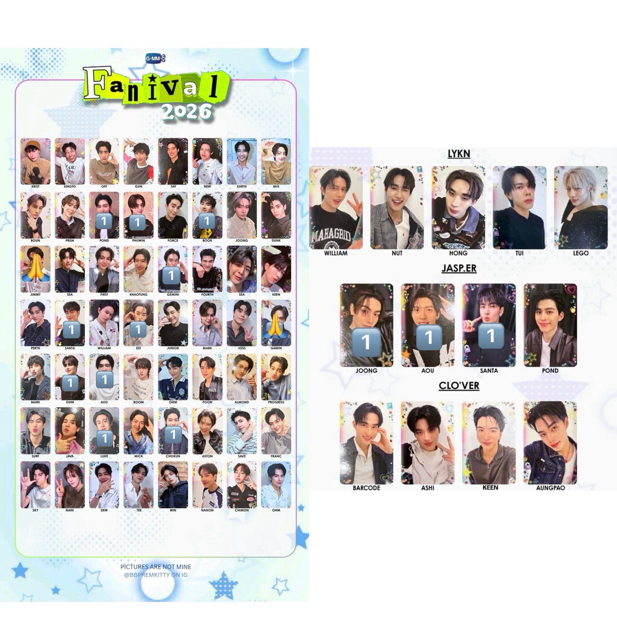 mugi_____2525's tweet photo. GMMTVトレカ 交換 

【譲】画像1～5
【求】📕phuwin(prempoon)、台北PS.PPw、画像6の❌以外、💖

📮またはFANDAY33での交換希望

 #GMMTVFANIVAL2026
 #GMMTVPOPUPSTOREINTOKYO2026
 #LOLFanFest2026
#GMMTVPOPUPSTOREINTAIPEI https://t.co/L1hOF0vqep