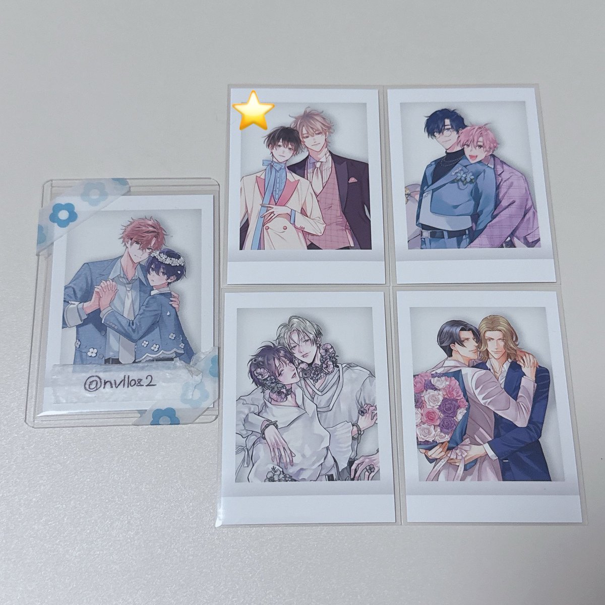 nvlloz2's tweet photo. 【交換】BLT 2026 ボーイズラブトーキョー Boys Love Tokyo 購入特典 ぱしゃこれ

譲｜画像
求｜鈴丸みんた先生(優先)
他、優先決まり次第順不同で求めています

□ ⭐️は迷っているので以下のみ
鈴丸先生との交換優先>右上2段目までの交換

□都内手渡し>郵送

検索からもお気軽にお声掛けください🙇‍♀️ https://t.co/13B0HlLPEv