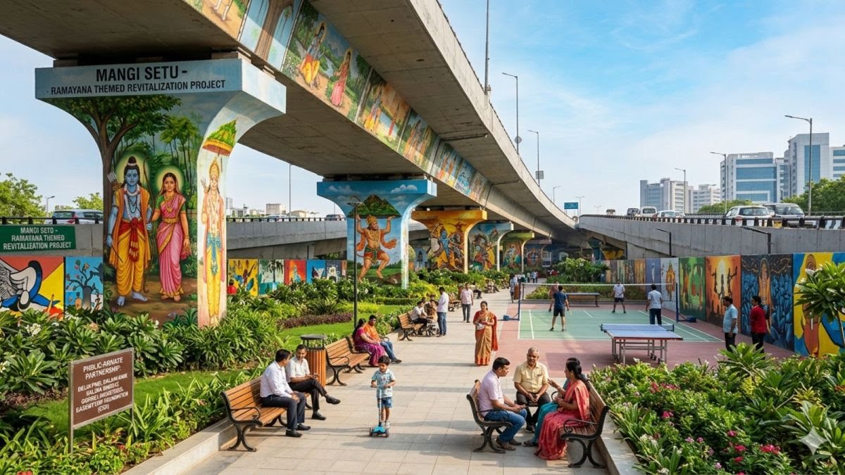 Indianinfoguide's tweet photo. 🚨Delhi Govt. ties up with private players to develop ‘green zones’ under Delhi flyovers. https://t.co/xnbWDHMT6v