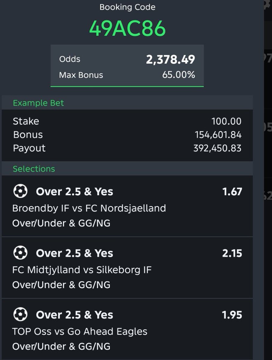 Cindy_KBDTips's tweet photo. 2,378 ODDS

Same Selections.. 
  
𝐒𝐩𝐨𝐫𝐭𝐲𝐛𝐞𝐭 . 49AC86

𝐊𝐢𝐧𝐝𝐥𝐲 𝐑𝐞𝐩𝐨𝐬𝐭 🔁 https://t.co/ZUuv3FjazP