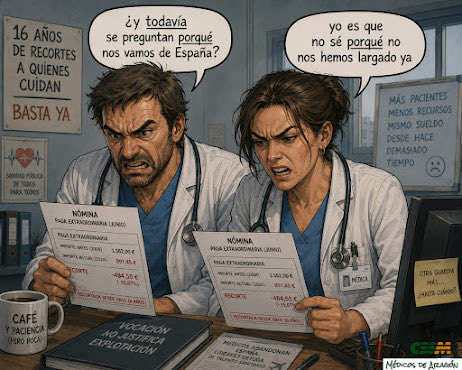 CESMARAGON's tweet photo. LOS MÉDICOS SIGUEN PAGANDO LOS RECORTES EN SUS PAGAS EXTRA: https://t.co/rzMN4lNEHE https://t.co/D890IQnSS1