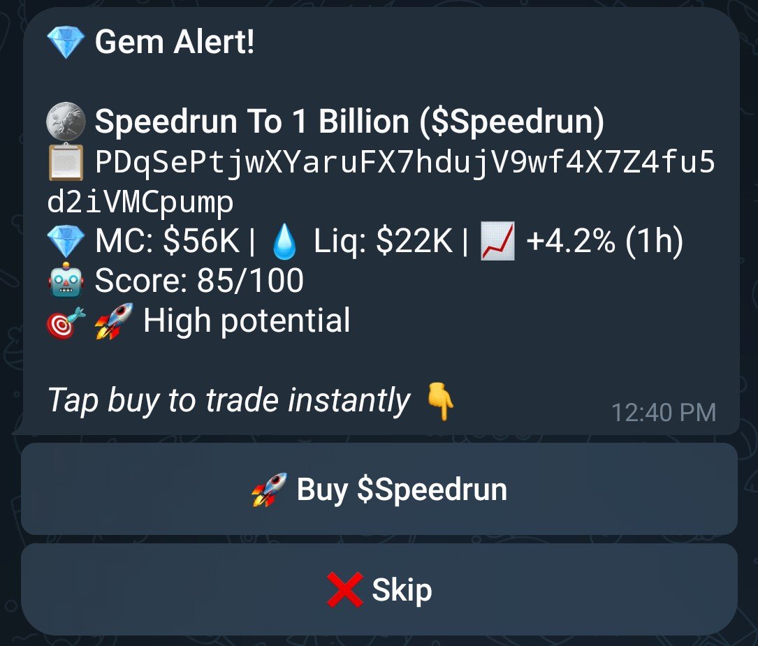 wraithsolbot's tweet photo. High Potential Alert from Wraith Bot

PDqSePtjwXYaruFX7hdujV9wf4X7Z4fu5d2iVMCpump https://t.co/ZPyuE5JPH6