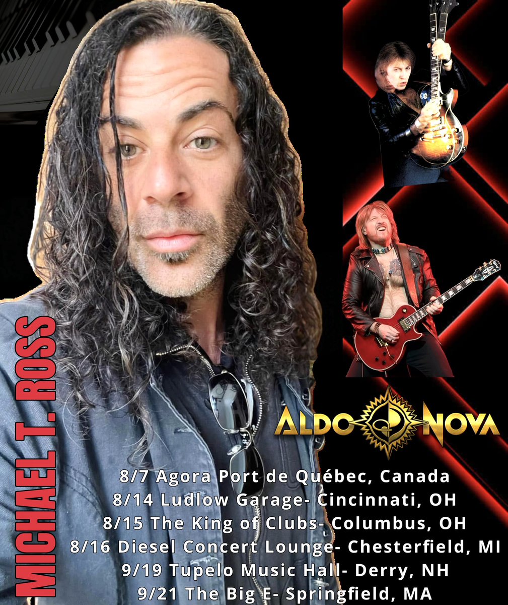 Michaeltross's tweet photo. Aldo Nova dates 2026 https://t.co/IHFizRO9Cs