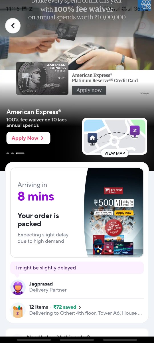 sauravsinhalive's tweet photo. @ZeptoNow @zeptocares 

Jab tum logon ko pata hai ki tum log deliver nahin kar sakte ho to delivery time pehle kyun nahin batate ho
13 mint delivery time tha jb order kara abhi 20mint se upar ho chuka order on the way bhi nahin hua
Aur ye har baar ka natak h tum logon ka https://t.co/NfktIRhyDs