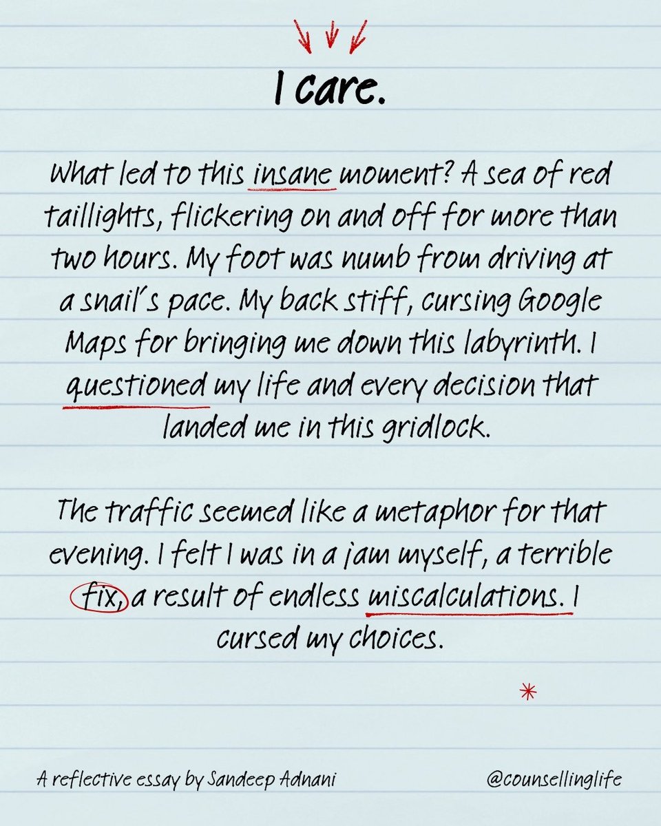 counsellingaust's tweet photo. Nobody cares! A reflective essay by Sandeep Adnani
Part 3: I cares. Care enough for yourself to learn from life rather than be victimised by it. Breakdown sometimes to build yourself up better.
#icare #learnfromlife #buildyourself #fillyourowncup @sandeep_adnani https://t.co/lkfY3y4aaW