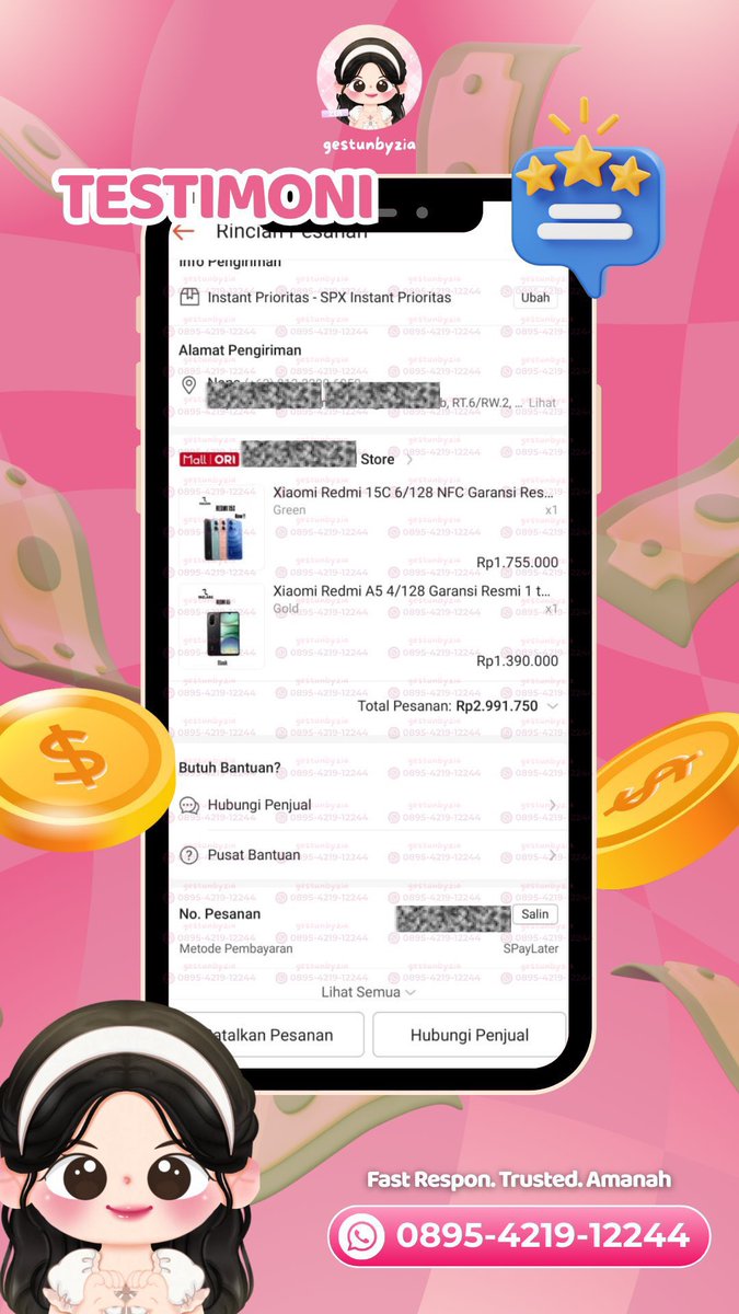 ByTestiZia's tweet photo. 🍵 Spaylater 2.900.000 
🍵 Gopaylater 5.000.000 

#CairindiZia  
#Ziabignom https://t.co/Q1YJItlTTq