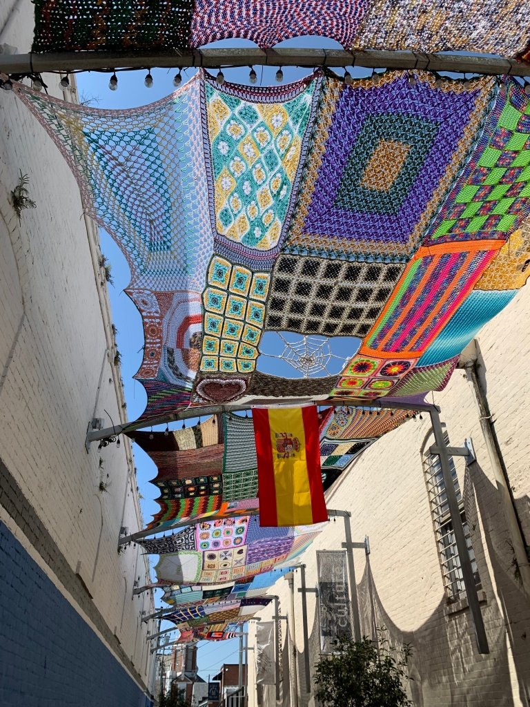 womensart1's tweet photo. Crochet Canopy, downtown New Iberia, Louisiana, US #WomensArt https://t.co/mK1p6ciIg8