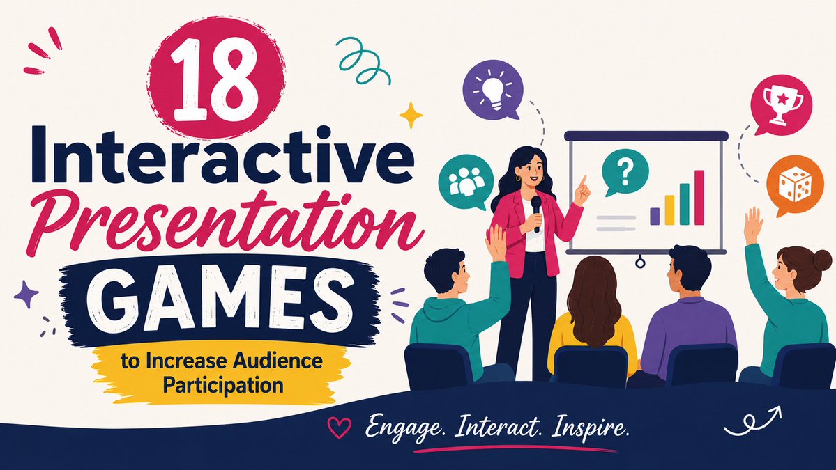 Slidestack1's tweet photo. 18 Interactive Presentation Games 

Discover 18 fun and easy presentation games that spark engagement, encourage collaboration, and keep your audience energized from start to finish. 

https://t.co/kaunNE1c0G

#PresentationGames #PresentationTips #PowerPoint #PublicSpeaking https://t.co/KIgzf58OCn