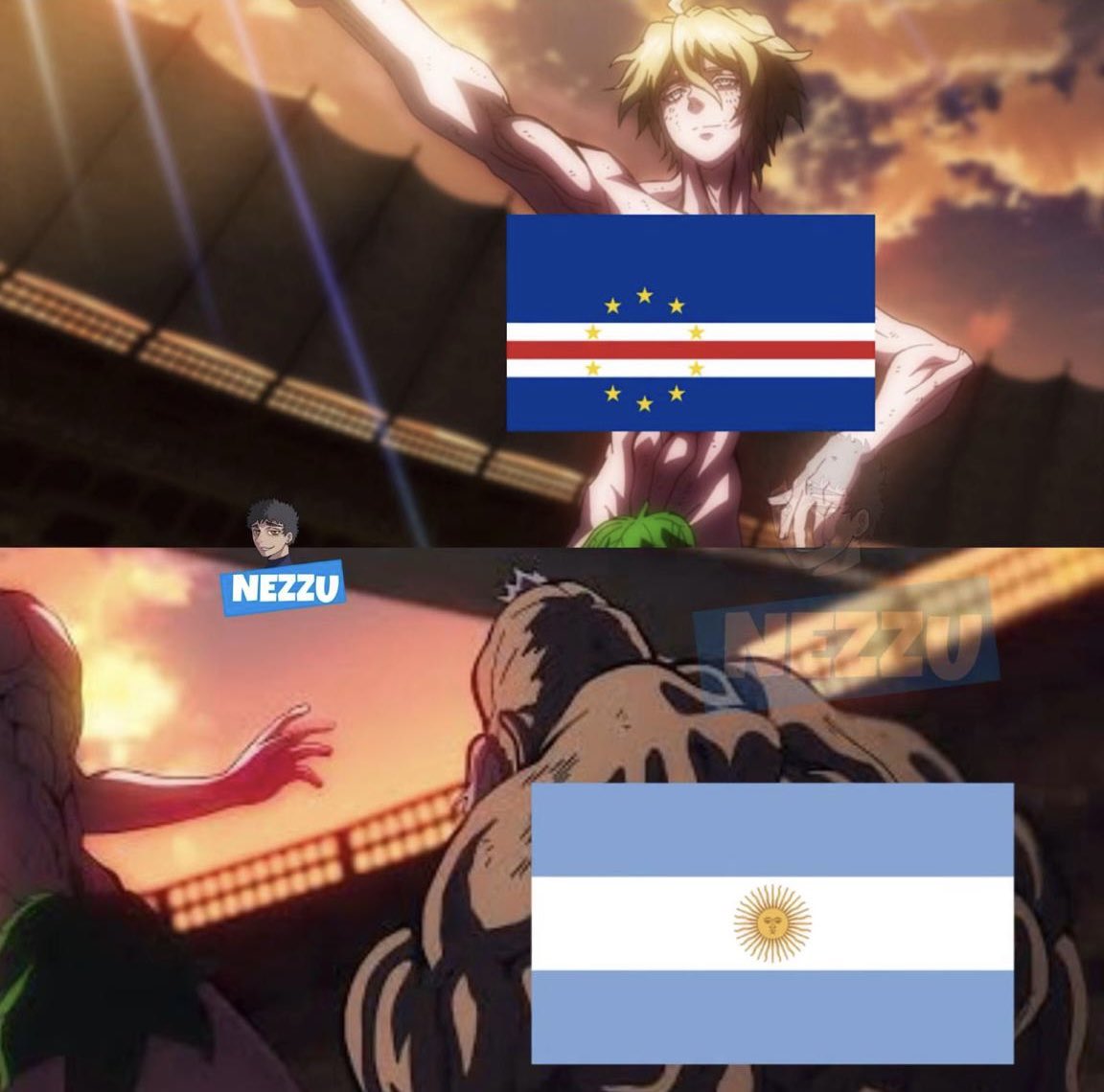 Gabbo_Perversit's tweet photo. @vozinhapr El Dios que ganó de rodillas, contra el humano que perdió de pie! 
Grande Cabo Verde 🇨🇻 https://t.co/DVMCNGRkyz