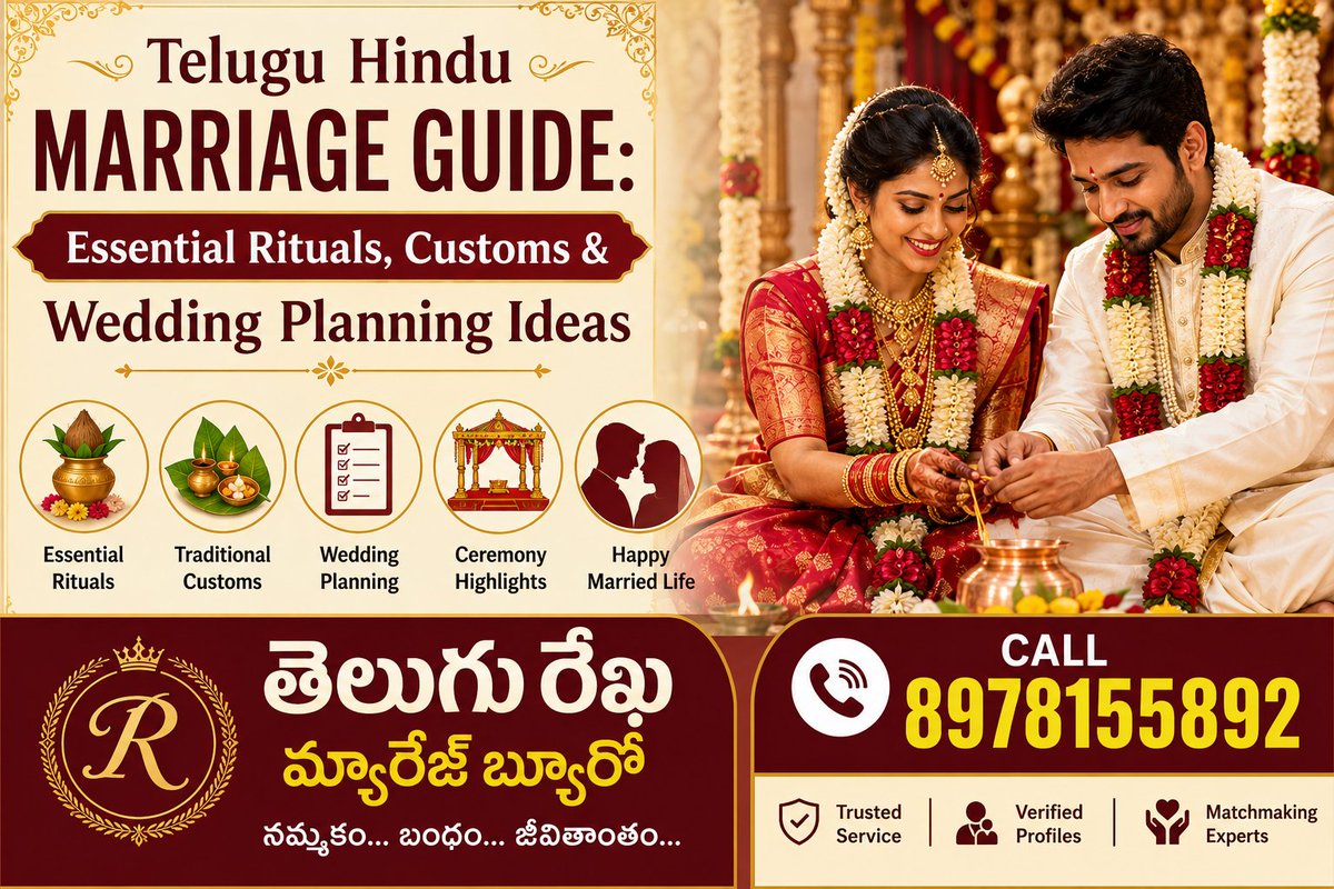 BureauRekha's tweet photo. Telugu Hindu Marriage Guide: Essential Rituals, Customs & Wedding Planning Ideas
Call- 8978155892
https://t.co/OnnSsBOnbJ
#marriage #wedding #matrimony #hyderabad https://t.co/iqog5MYNWk