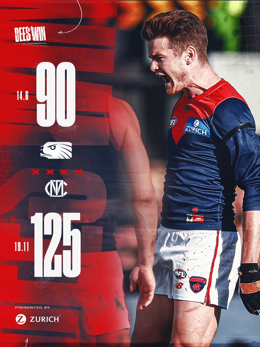 melbournefc's tweet photo. UNDEFEATED at UTAS Stadium 😏 🔥 We travel home from Tassie with four points packed.
#DemonSpirit | #AFLHawksDees https://t.co/Ab4GPfP1IK