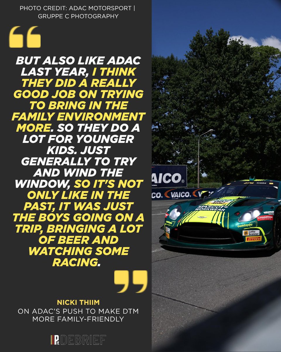 PitDebrief's tweet photo. Nicki Thiim on why DTM is becoming more family-friendly 🏁
In an exclusive interview with Pit Debrief, Thiim praised ADAC’s efforts to make the series more welcoming for partners, kids and families.
#DTM #NickiThiim #ADAC https://t.co/wZndT0lUNT