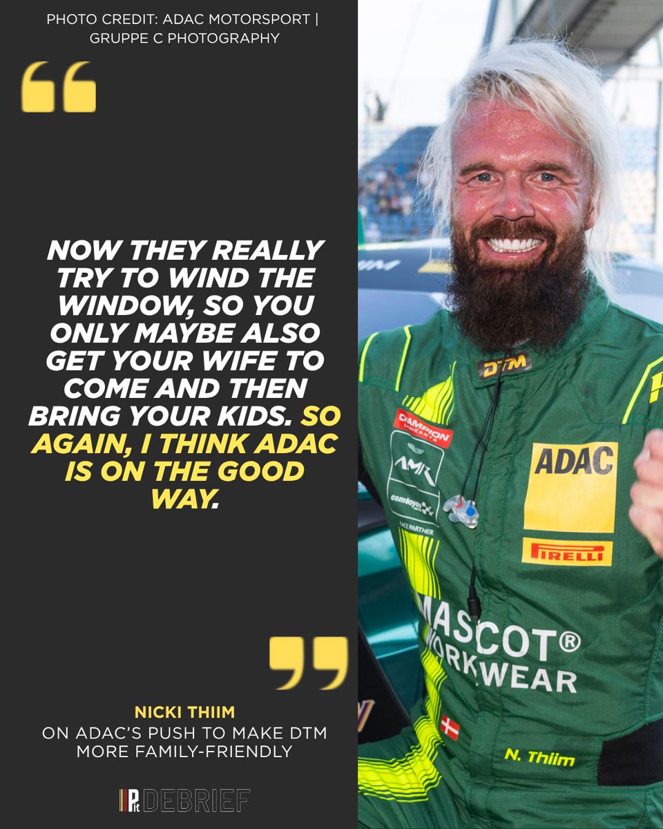 PitDebrief's tweet photo. Nicki Thiim on why DTM is becoming more family-friendly 🏁
In an exclusive interview with Pit Debrief, Thiim praised ADAC’s efforts to make the series more welcoming for partners, kids and families.
#DTM #NickiThiim #ADAC https://t.co/wZndT0lUNT