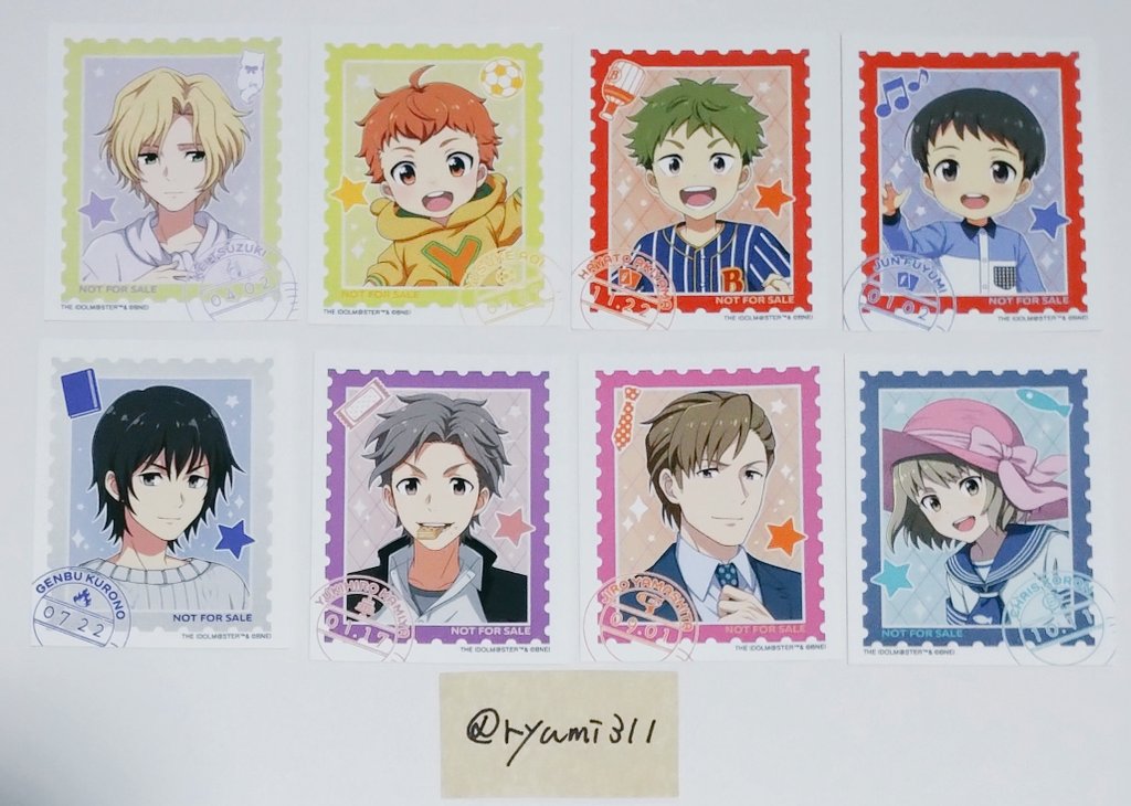 ryumi311's tweet photo. 【交換】 SideM リメンバーショットフェア 切手風 ステッカー 特典 アニメイト

譲
1弾※反りあり
翔太 龍 キリオ 春名 アスラン 志狼
2弾
圭 悠介 隼人 旬 玄武 幸広 次郎 クリス

求
同種 輝
異種 等身絵輝(ぱしゃこれ以外の紙類等)

こちらのみの場合3〜、他募集とまとめては1〜◎

郵送交換 https://t.co/V8nddH6qvT