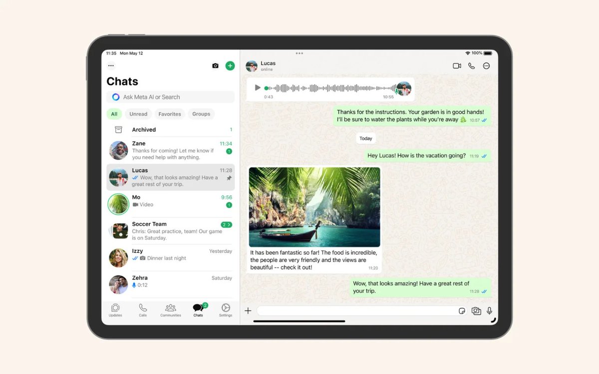 dealztrendz's tweet photo. WhatsApp now allows iPad users to use the app as a standalone primary device, with no iPhone required. https://t.co/QwmwhrnGU1