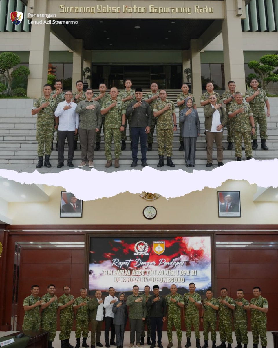 lanud_smo's tweet photo. Komandan Lanud Adi Soemarmo, Marsma TNI Henri Ahmad Badawi, S.M., M.M., M.Han., menghadiri Rapat Dengar Pendapat (RDP) dalam rangka Kunjungan Kerja Panitia Kerja (Panja) Aset TNI Komisi I DPR RI yang berlangsung di Markas Kodam IV/Diponegoro, Semarang, Jumat (3/7/2026). https://t.co/HG6rjy5Slq