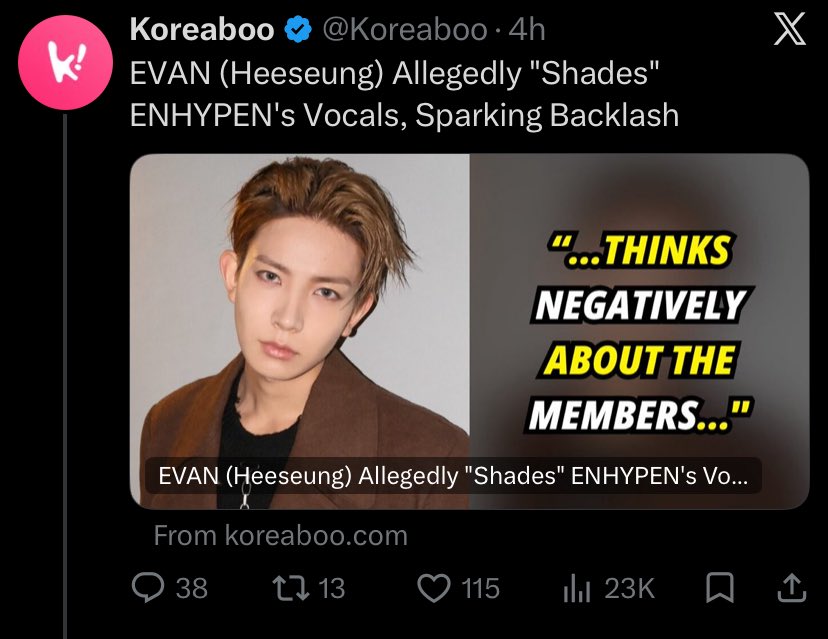AlsoEvan77's tweet photo. THAT ACC NEEDS to GET A JOB &amp; stop this bs..Also idky everyone keeps hating on Hee for no reason even though those words weren’t towards Enha still ppl be creating a mess out of it..The fans needs to stop making something out of nothing literally this needs to be STOPPED rn!!! https://t.co/8nPGBHobh3