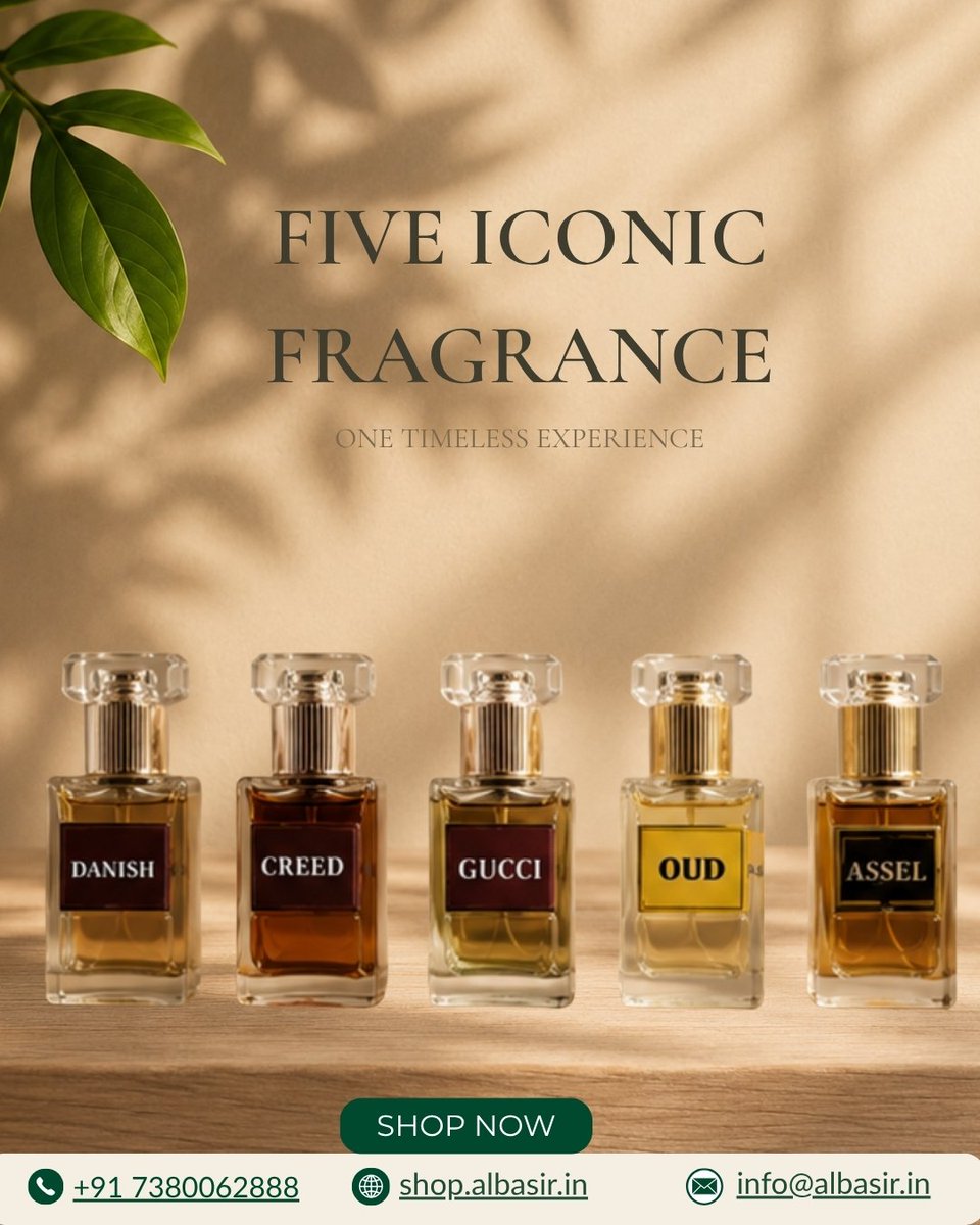 albasirindus's tweet photo. Luxury in every drop. ✨
Discover our premium attar combo featuring Danish, Creed, Gucci, Oud &amp; Assel.
🌿 Alcohol-Free | ⏳ Long-Lasting | 🎁 Perfect for Every Occasion
📩 DM to order.
https://t.co/4Ishppy4dq
WhatsApp Us:- +91 9463777888
 #LuxuryFragrance #LongLastingFragrance https://t.co/otTFatvDYN