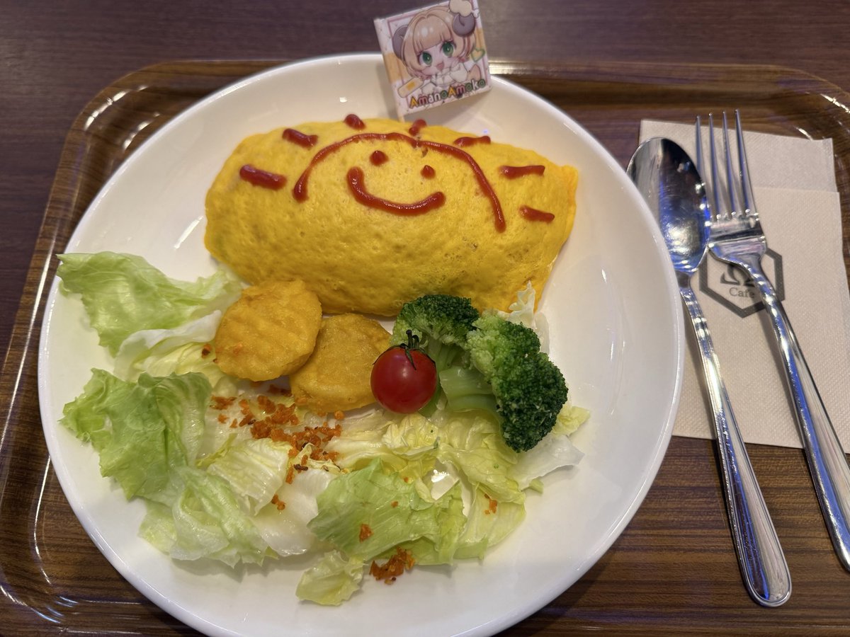 4tailfox's tweet photo. #出張あもこずキッチン 
最近オムライスばっかり食べてる気がする。こまど先生のSDあもこちゃん可愛い！ https://t.co/jrgF2UOHpA