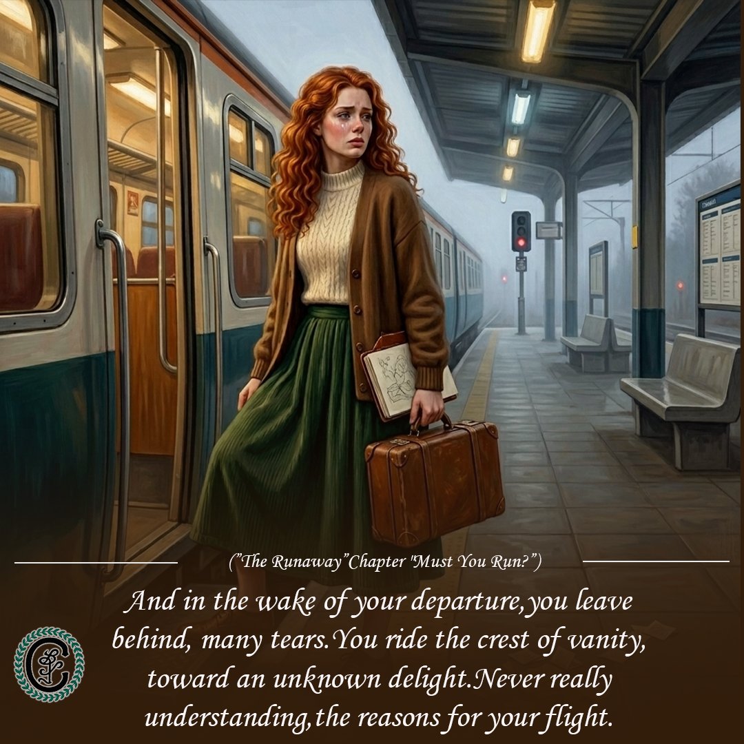 Jones64488B's tweet photo. Sometimes the hardest journey isn't the one you take—it's the one you leave behind

#TheRunaway #BookExcerpt #BookQuotes #EmotionalStory #Fiction https://t.co/ofEN2lcTWt