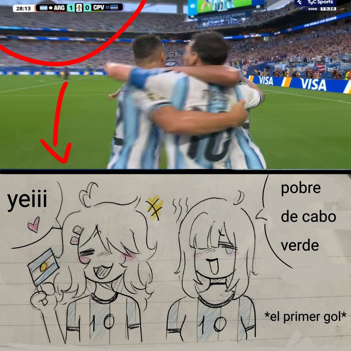 MiaMendoza42136's tweet photo. JSJASJ ESTA FUERON SINCERAMENTE MIS REACCIONES 🥸
#futbol #mundial #goles #argentina #caboverde #dibujo #goles https://t.co/G59SHQxcQa