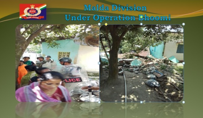 rpfermldt's tweet photo. Under #Operation Bhoomi illegal construction at railway old type - I colony beside quarter no. 323/A / Malda , total- 01 no Hard/Pakka encroachment removed from the Railway land. https://t.co/dOmxrAuX7E