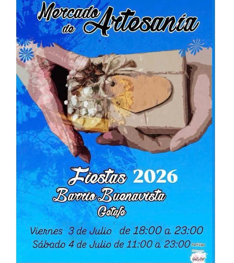 getafejoven's tweet photo. Si eres de Mercadillos de Artesania estás de suerte, mañana sábado 4 tenemos dos en Getafe 
✅Mercado artesano Fiestas de #Buenavista denro del programa de fiestas del barrio 
✅ #GetArt,  en el paseo de Pablo Iglesias. 
#fiestasdegetafe #mercadillos  #artesanosengetafe https://t.co/RJCF63cZbW